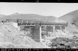 Reconstrucción del puente de la Riera de Colera, en el km 267,422 de la línea Tarragona a Barcelo...