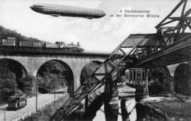 Cuatro medios de transporte y el puente de Sonnborner