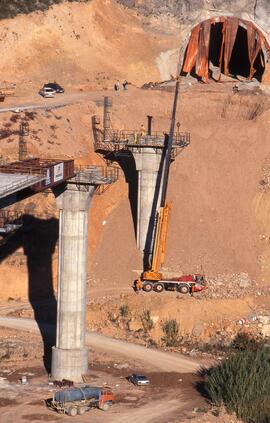 Construcción del viaducto del Val de Castejón