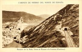 Pantano de la Peña y túnel de la línea de Huesca a Francia por Canfranc de la Compañía de los Cam...