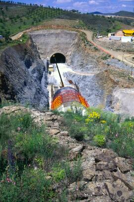Construcción del túnel de Ateca