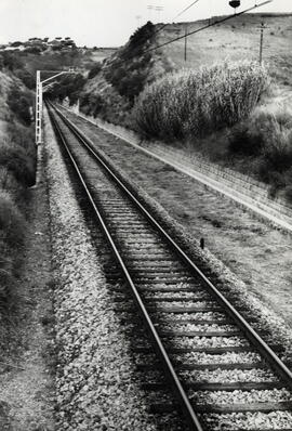 Vista desde el lado Gerno, de la revisión integral de vía a la salida del túnel del Corró en el k...