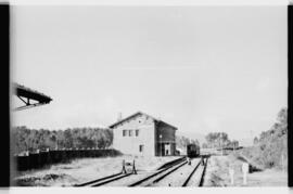 Estación de San Sadurniño de la línea de vía estrecha de Ferrol a Gijón, sección de Ferrol a Puen...