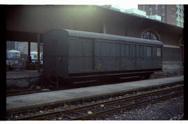 Material móvil del Ferrocarril de La Robla, detenido en la estación de León de la línea