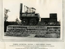 Locomotora de vapor nº 1 del Ferrocarril de Stockton a Darlington, construida por Stephenson, y s...