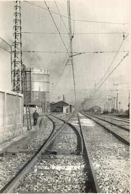 Electrificación de la estación de Pueblo Nuevo en el trayecto de Barcelona-Mataró