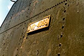 Placa de matriculación de la locomotora de vapor 241 - 4069 de RENFE (serie RENFE 241-4067 a 4094...