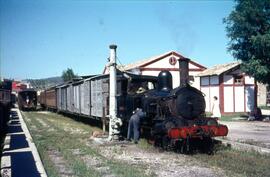 Locomotora de vapor nº 7 "Cocentaina" del Ferrocarril de Alcoy a Gandía (AG), con rodaj...