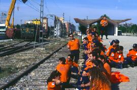 Miembros del Samur en el simulacro de accidente ferroviario