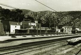 Estación y Subestación eléctrica de Garraf, perteneciente al proyecto de electrificación del &quo...