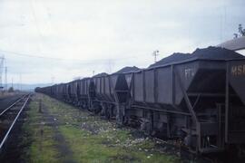 Tren de la Sociedad Minero Siderúrgica de Ponferrada (MSP) transportando carbón a la central de C...