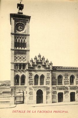 Detalle de la fachada principal de la estación de Toledo de la línea Castillejo a Toledo