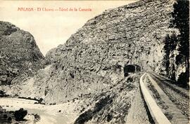 Túnel de la Canasta de la línea de Córdoba a Málaga, en el paraje de El Chorro (Málaga)