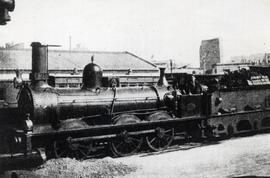 Locomotora de vapor 030 de la Compañía de Andaluces en el antiguo depósito de locomotoras de Córdoba