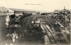 Estación y aduana de Irún, en la línea de Madrid a Irún de la Compañía del Norte