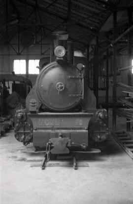 Locomotora de vapor nº 3 del Servicio Militar de Ferrocarriles, denominada MCVL, fabricada por Or...