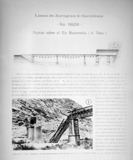 Reproducción de la primera página una publicación relativa a las obras efectuadas en el puente de...