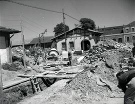 Depósito de material y tracción de la estación de Pamplona de la línea de Zaragoza a Alsasua