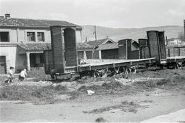 Vagones en la estación de Pamplona