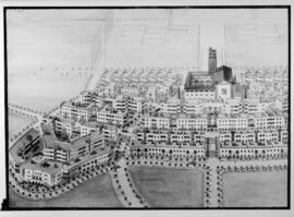 Reproducción fotográfica de un plano de la ciudad de Zaragoza, realizado a fecha de 1929