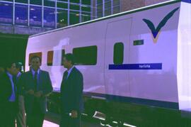 Presentación a los consejeros de RENFE de tres coches del nuevo AVE Madrid - Sevilla en la estaci...