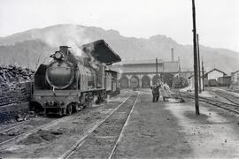 Depósito de máquinas de la estación de Cistierna del Ferrocarril de la Robla