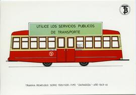 
Tranvía remolque tipo "Zaragoza". Serie 1501/1520. Año 1943-1944
