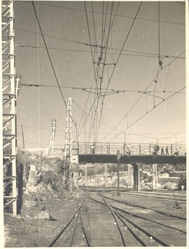 Paso superior en la estación de Villalba en Madrid