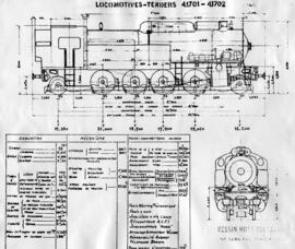 Gráficos de locomotoras de vapor / material rodante