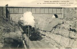 Paso a nivel del Ferrocarril de Zaragoza a Lérida.