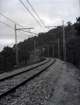 Puntos kilométricos de la línea de Madrid a Irún. Tramo entre las estaciones de Las Zorreras y Áv...