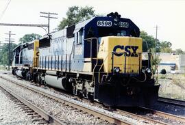 Miller. Conexión CSS&SB con B&O. Vista de las dos locomotoras CSX-8598 (SD50) y CSX-8115 ...