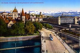 Vista de la salida de la estación central de Zúrich