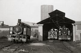Locomotora de vapor nº 34 de rodaje 030 T, fabricada por Vulcan en 1917, del Ferrocarril de Langr...