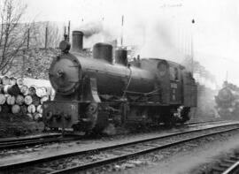 Locomotora de vapor nº 71 del Ferrocarril de La Robla, construida por Krauss en 1921, y denominad...