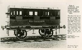 Coche de viajeros de 1ª clase de la línea de Liverpool a Manchester (1834)