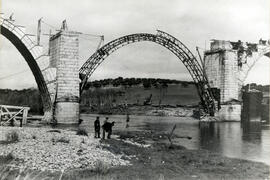 Reconstrucción del puente del Águeda en la línea de Salamanca y Fuentes de Oñoro km 87,304