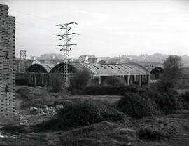 Depósito de Material y Tracción de la estación de Oviedo en construcción