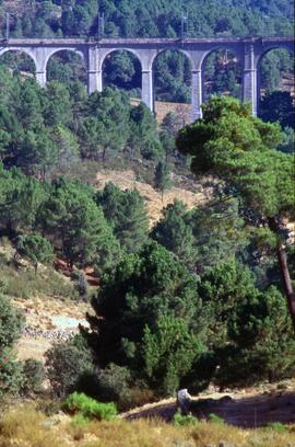 Puente de Recondo o de Los Molinos en el km 73,390 de la línea de Madrid a Irún, situado en el té...