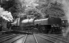 Locomotora de vapor nº 83 del Ferrocarril de La Robla, construida por Babcock & Wilcox en 193...
