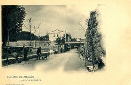 Puente de la línea de Madrid a Zaragoza de MZA en Alhama de Aragón