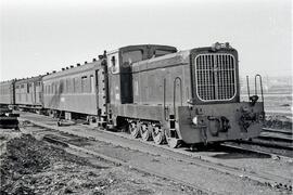 Locomotora diésel o tractor de maniobras 10503 (serie 305 de RENFE), fabricada por Henschel, en e...