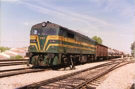 Locomotora diésel - eléctrica 321 - 061 - 4 de la serie 321 - 001 a 080 de RENFE, ex 2161 de la s...