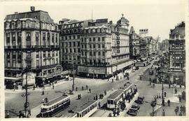 Bruselas. Plaza de la Bourse y Boulevart Anspach