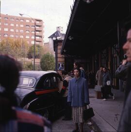 Rodaje de la película Amantes del director Vicente Aranda en la estación de Madrid - Delicias