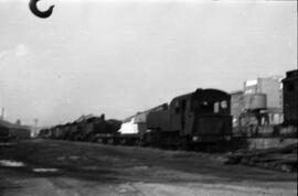 Material rodante del Ferrocarril de Langreo en la estación de Gijón