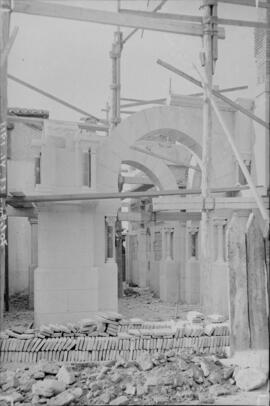 Obras de construcción de la nueva estación de Toledo. Línea Castillejo-Toledo