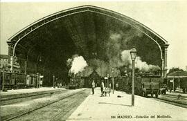 [En el reverso, el texto]: 3. Madrid-Atocha, hacia 1905. [Estación del Mediodía]. (Colección Carl...