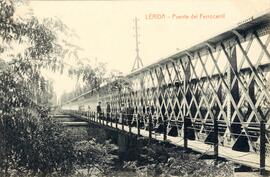 Puente del Ferrocarril en Lérida de la Compañía del Norte