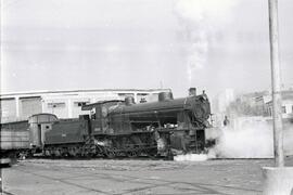 Locomotora de vapor 230 - 2071 de la serie 230 - 2066 a 2074 de RENFE (ex Oeste serie 701 a 710),...